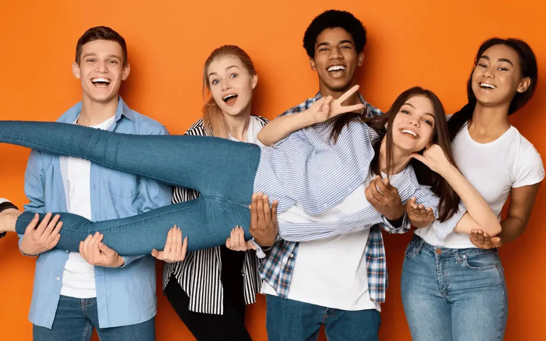 Jugendliche haben spass